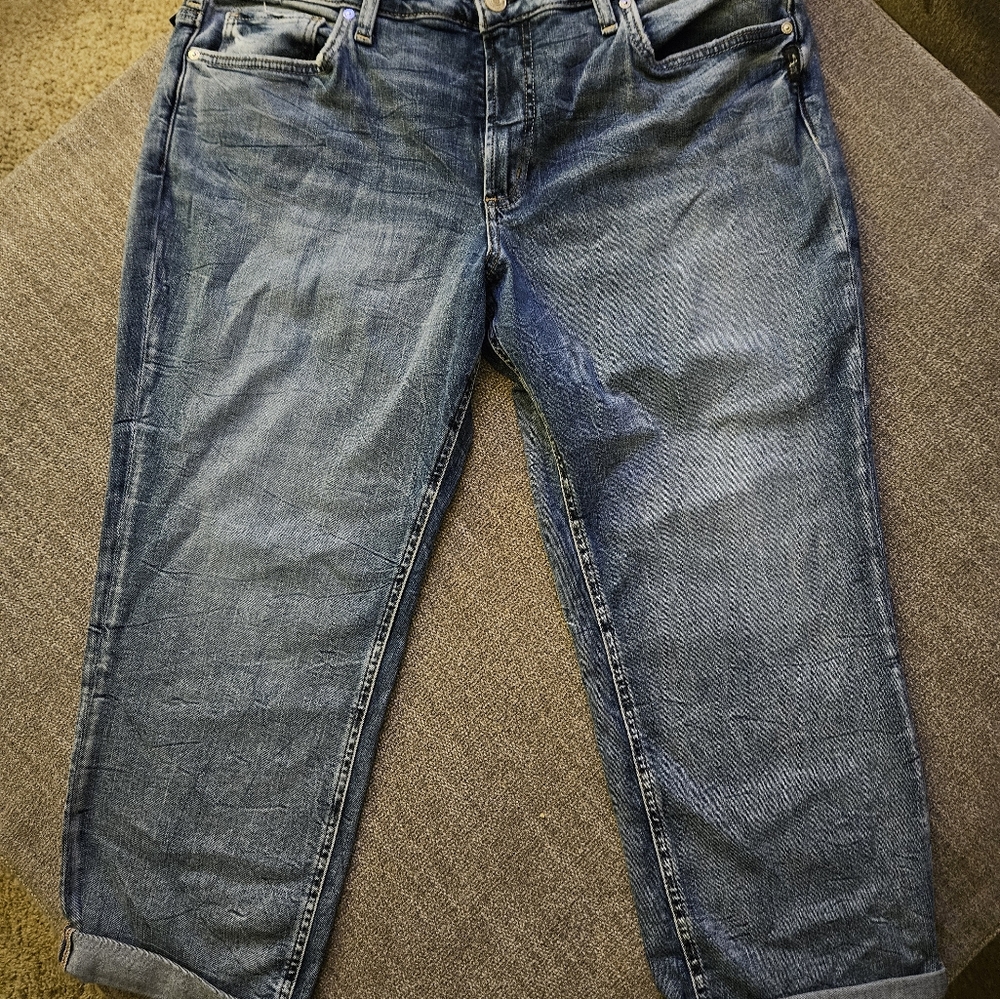 New Plus Ladies Silver Jean Co. Britt Curvy Fit Low Rise Capri Sz. 20W